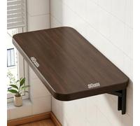 Estante de Almacenamiento Plegable en la Pared, 15-30kg | Repisa para ordenador flotante, Instalación mediante perforación para Comedor, Habitación, Estudio(Walnut,40X30CM)