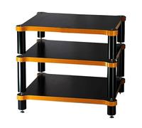 Estante de alta fidelidad AV - Tocadiscos de 3 niveles nd Ma unidad de esquina para sala de estar y oficina, compatible con reproductor de DVD, consola de juegos, caja de TV, router Wi-Fi (color