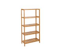 SONGMICS 5 Niveles Estantería de bambú para baño Librería Organizador Zapatero 130 x 60 x 26 cm BCB35Y