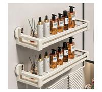 Estante de baño de Pared con Ventosa, Organizador para Ducha sin perforar, Estructura de Drenaje Hueco en ABS y Acero al Carbono, Desmontable y Reutilizable(39.5CM)
