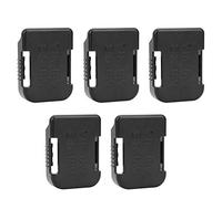 Estante de batería, estante de almacenamiento de pared para batería de 5 piezas, soporte de batería compatible para Makita 18V /baterías para Bosch 18V, soporte de estante ranura para cinturón(negro)