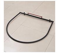 Estante de ducha esquinero negro con barra en forma de U, 100 x 100 cm, organizador de baño que ahorra espacio para vestidor ordenado, ducha y zona de ajuste, solución de almacenamiento resistente y
