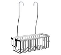 Estante de ducha sin perforaciones, bandeja de aluminio espacial, cesta de red para colgar en la pared del baño, estante de almacenamiento para inodoro silver