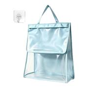Estante de ducha transparente que ahorra espacio, bolsa de gran capacidad | Organización de ducha, accesorios de baño para toallas, ropa, maquillaje, artículos de tocador, teléfono, tableta