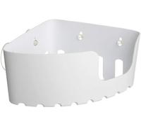 Estante de esquina de plástico Unyqoos® (blanco) con ventosas – Repisa para ducha sin necesidad de taladrar, fabricada en polipropileno, con superficie perforada para evitar la acumulación de agua, y