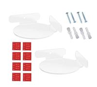 Estante de esquina flotante: 2 estantes de pared redondos acrílicos, diseño minimalista moderno, almacenamiento de exhibición brillante y duradero | Organizador del hogar para sala de estar