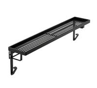 Estante de hierro compacto, estante de 19.69 x 4.72 x 2.76 pulgadas con acabado resistente al calor, bandeja de almacenamiento de metal con revestimiento en polvo, organizador de radiador para el