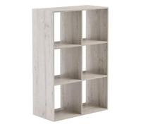 Estante De Madera 6 Cajas Mixe Gris
