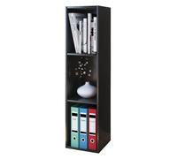 Estante de madera de pie | Estante de ahorro de espacio | Dimensiones: H. 107 x W. 34 x D. 30 cm | Estante elegante | Estante de almacenamiento | Estante de libros - Mendas