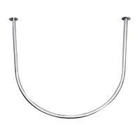 Estante de pared ajustable en forma de U para vestidor - Estante plateado para cambiador y probador, 100 x 100 cm, perfecto para minoristas y organización del hogar