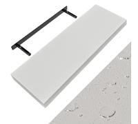 Estante de pared estante flotante 70cm blanco + soporte