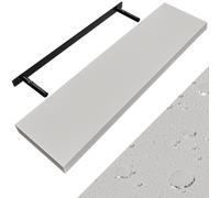Estante de pared MDF blanco 90cm incl soporte fijación