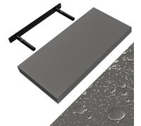 Estante de pared MDF gris 50cm incl soporte fijación