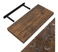 Estante de pared MDF roble oscuro 50cm soporte fijación