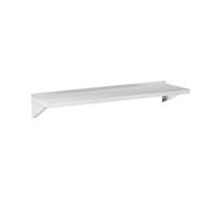 Estante de pared metálico - acero inoxidable - 150 x 40 cm - hasta 30 kg - Royal Catering
