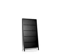 Estante de Pared Oblique Pequeño Haya Negro en Negro