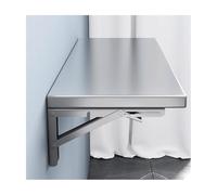 Estante de pared plegable de acero inoxidable de grado comercial, ahorro de espacio, almacenamiento montado en la pared para camiones de alimentos y cocinas, solución versátil para servir y almacenar