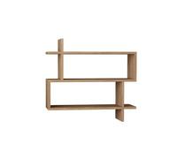 Estante de pared suspendido decorado en madera de roble l70 cm - paralel