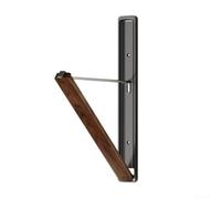 Estante de secado de ropa de metal montado en la pared, plegable, ahorro de espacio, retráctil, capacidad de 60 libras, resistente a la corrosión, marrón, 15.75 x 1.97 x 1.97 (2 blancos)