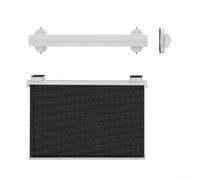 Estante de secado elástico invisible montado en la pared, brazo telescópico ajustable, marco de aluminio de succión fuerte, malla de secado rápido, plegable, ahorra espacio, uso múltiple (blanco)