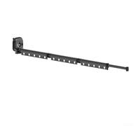 Estante de secado plegable de aluminio montado en la pared Instalación de ventosa para baño, balcón, lavandería, espacio compacto, diseño de 2-3 pliegues con 15 a prueba de viento (gris)