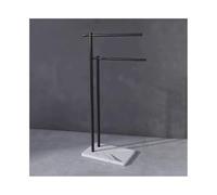 Estante de Toalla Independiente para el baño, Elegante diseño de Lujo Ligero con Base de mármol, Soporte Compacto del Soporte de la Toalla para el Almacenamiento del baño, Color Blanco y Negro, Ideal