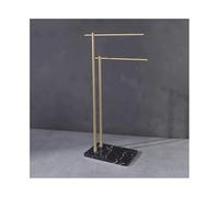 Estante de Toalla Independiente para el baño, Elegante diseño de Lujo Ligero con Base de mármol, Soporte Compacto del Soporte de la Toalla para el Almacenamiento del baño, Color Blanco y Negro, Ideal