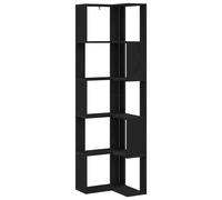 Estante Esquinero vidaXL de 5 Niveles en Roble Negro 50x50x179 cm de Madera