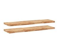 Estante Flotante 2 Uds Madera Acacia Acabado Aceite 160x40x4 Cm Vidaxl