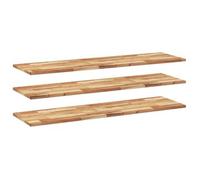 Estante Flotante 3 Uds Madera Acacia Acabado Aceite 120x40x2 Cm Vidaxl
