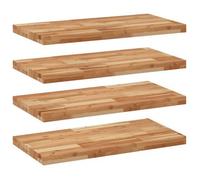 Estante Flotante 4 Uds Madera Acacia Acabado Aceite 100x40x4 Cm Vidaxl