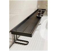 Estante for grifo Estante de almacenamiento montado en la pared Organizador de encimera de baño, diseño que ahorra ritmo for uso en mostrador de baño de cocina Apartamento en casa(Black,60cm/23.4in)