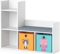 Estante infantil Vicco Luigi Blanco 107.2 x 88.6 cm con 2 cajas plegables opt.1, Model 37027