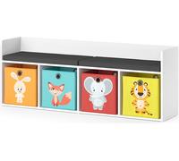 Estante infantil Vicco Luigi Blanco 31.2 x 53.4 cm con 4 cajas plegables opc.1, Model 39448