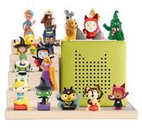 Estante magnético para Toniebox y Tonies, para montaje en pared o para colocar sobre una superficie, con 20 compartimentos
