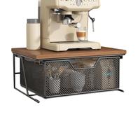 Estante organizador deslizante para encimera que ahorra espacio | Cesta extraíble para cocina, comedor, cápsulas de café, aperitivos, bolsas de té, hogar, apartamento, granja