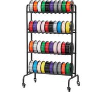 Estante para almacenamiento de filamento de impresora 3D, con 4 niveles, resistente y de alta capacidad. Estantería móvil para bobinas de filamento con ruedas, ideal para organizar filamentos en estac