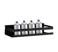 Estante para botellas de aerosol, almacenamiento de acero inoxidable para latas, estante montado en la pared, soporte para botellas de detalles automáticos, estante de organización para baño, garaje