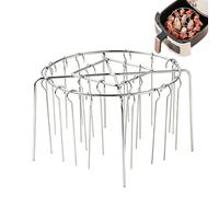 Estante para brochetas con 24 pinchos, 360° de cocción vertical uniforme | Kabob - Estante de acero inoxidable para barbacoa al aire libre, hornear, picnic, camping, carnes, verduras