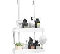 Estante para ducha de montaje sin taladro - Bandeja para ducha - Organizador de baño - Soporte para champú - Estante para ducha de montaje sin taladro - Con 4 ganchos