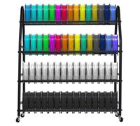 Estante para filamento de impresoras 3D - Estructura metálica de 4 niveles para organizar carretes - 110x94x37,5 cm - Ideal para estudio y oficina