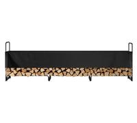 Estante para leña para exteriores de 3,8 metros de largo, con cubierta, de 152x36,3x117 cm. Estructura robusta para almacenar leña y cubierta impermeable de 600D Oxford para chimenea, patio, o almacen