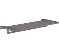 Estante para toallas ADDSTORIS con soporte para toallas, 648 mm, acabado negro cepillado
