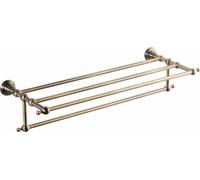 Estante para toallas Sapho DIAMOND con baranda, 600 mm, color bronce