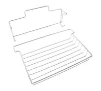 Estante Plegable de Acero Inoxidable para Baño, sin Perforaciones | Montaje en Pared, Diseño Hueco para Drenaje Rápido, Color Plata, Uso en Ducha y Wc