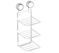 Estante Plegable Para Montaje En Pared - Organizador De Succión Que Ahorra Espacio De 12 X 10 Pulgadas | Estación De Preparación De 3 Niveles | PET ABS Hierro + Acero Inoxidable | Marco Resistente