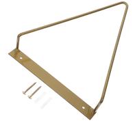 Estante Triangular de Pared Hierro, para Revistas y Discos de Vinilo | Color Dorado, Estilo Sencillo, Estabilidad Antivuelco, para Biblioteca y Oficina en Casa