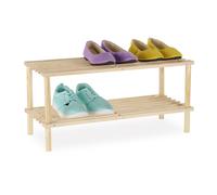 Estante zapatero organizador de calzado mueble para zapatos 2 niveles ligero