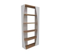 Estantería 5 estantes decoración blanco y pino atlántico h150 cm - selge