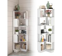 Estantería angular de 6 niveles - Estante angular - Librería - Estantería modular - Mueble de almacenamiento - Diseño que ahorra espacio (90°)
